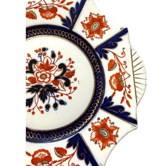 Antique Wileman Shelley Japan 3476 Imari Square Queen Anne 1880s Cake Plate - Picture 3 of 10